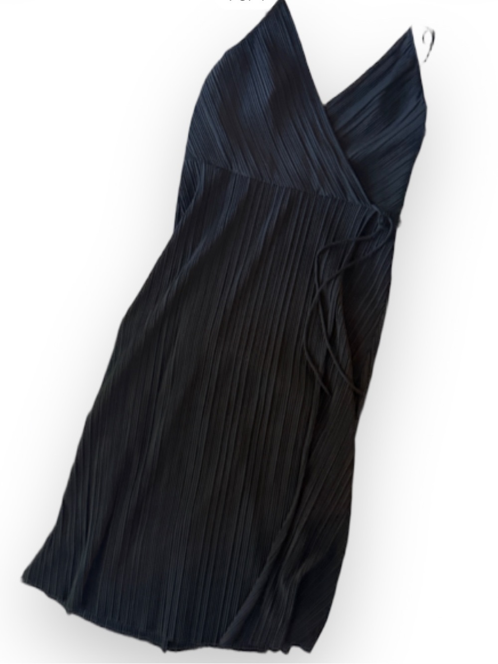 H&M Midi Wrap Dress in Black Size Medium NWT
